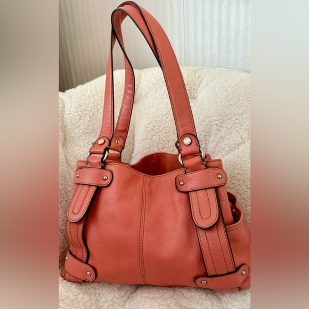 Pretty Tignanello pebble leather bag🧡